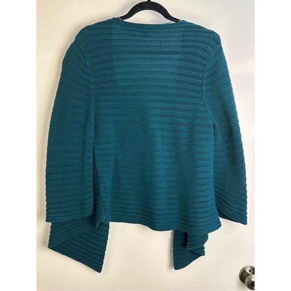 Ann Taylor LOFT sz L teal sweater cardigan - Picture 5 of 5